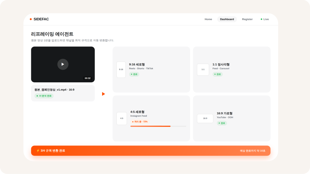 Reframing agent dashboard